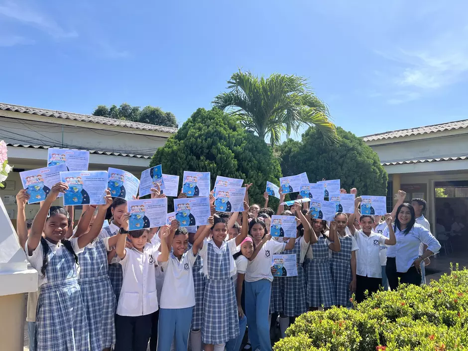 Veolia Aguas de La Guajira hizo reconocimiento a los niños y niñas ganadores de la campaña " Alrededor de Iberoamérica"